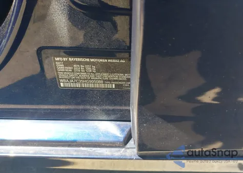 2017 BMW 530I xDrive z USA, uszkodzony, nr VIN WBAJA7C35HG905088